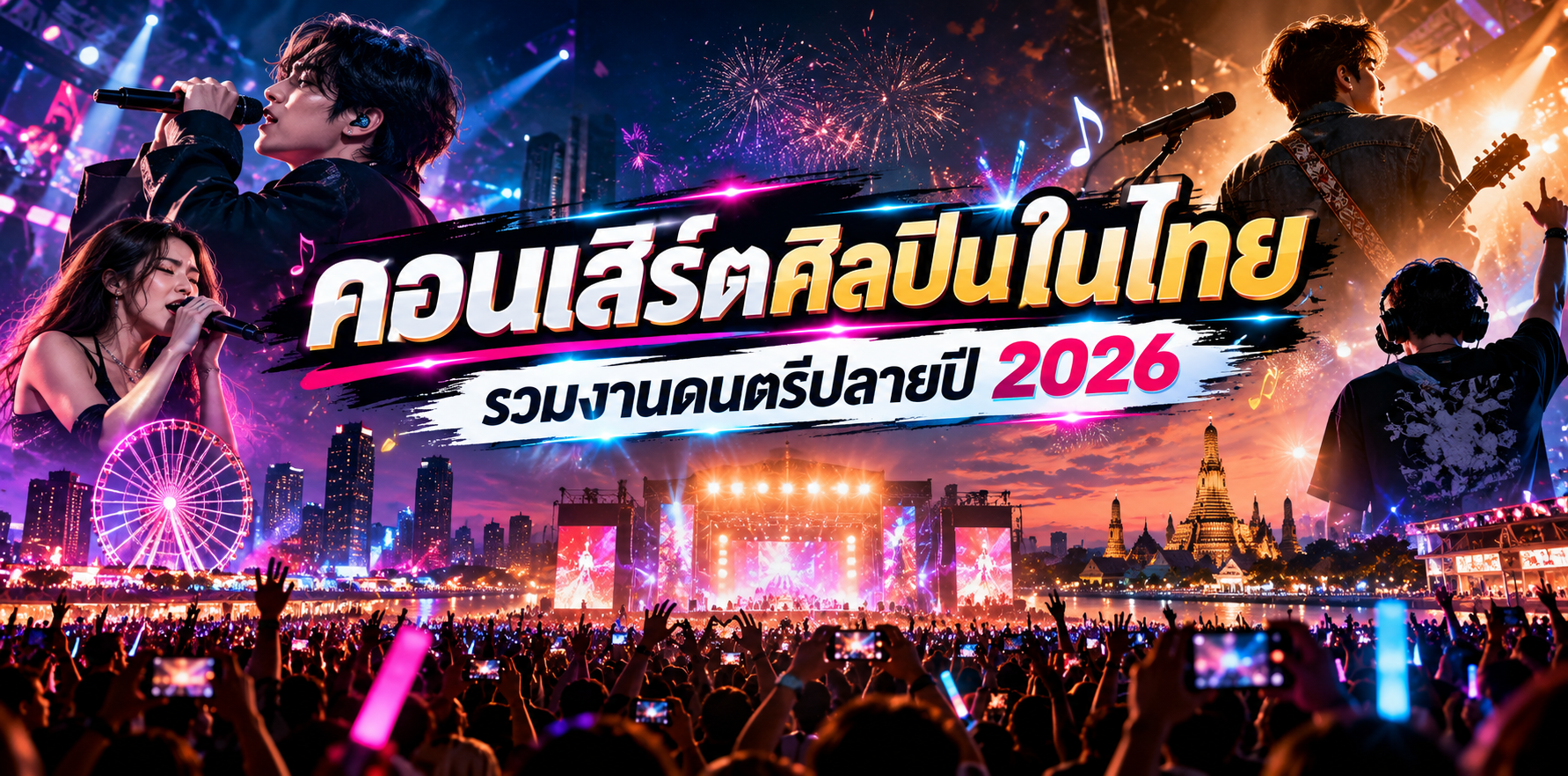คอนเสิร์ตศิลปินในไทย รวมงานดนตรีปลายปี 2026